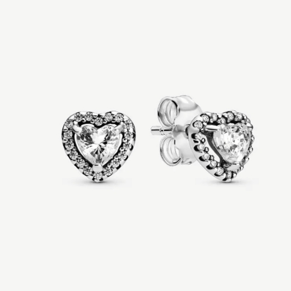Pandora Elevated Heart Stud Earrings